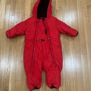 Red Hooded Snowsuit